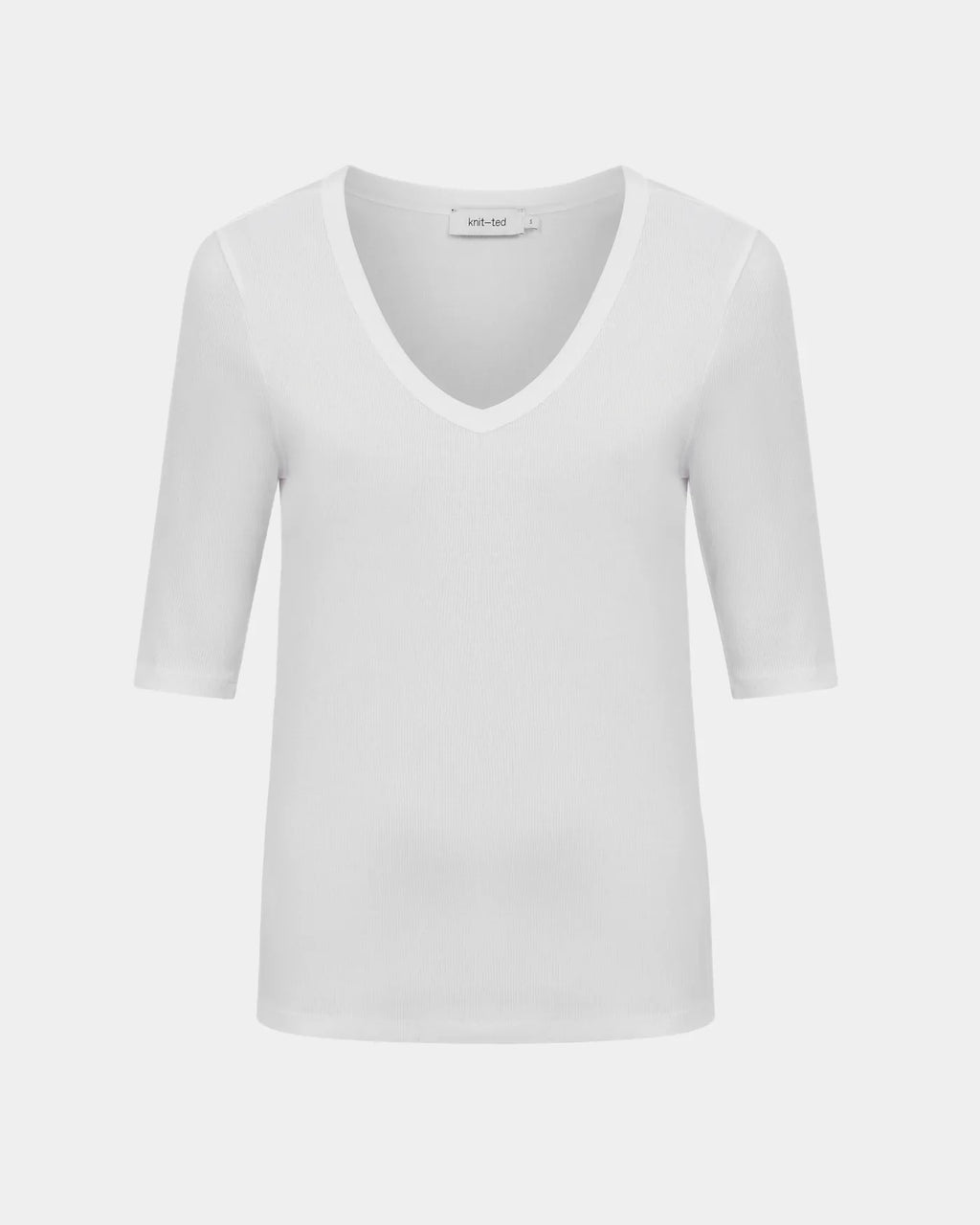WHITE V NECK EDEN TOP