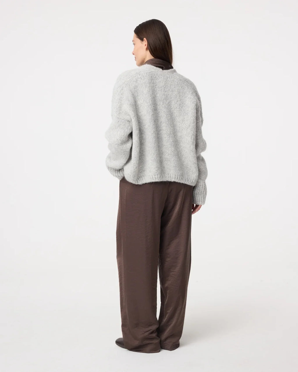 SOFT GREY BECKY CARDIGAN