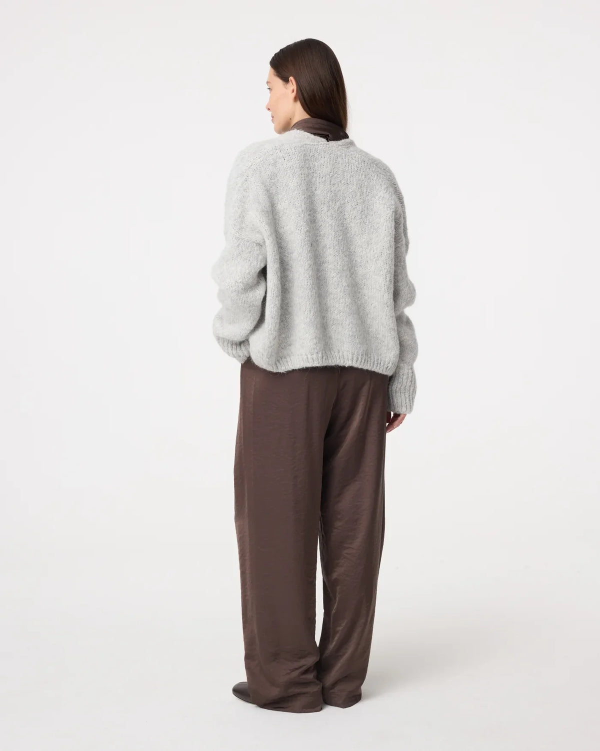 SOFT GREY BECKY CARDIGAN