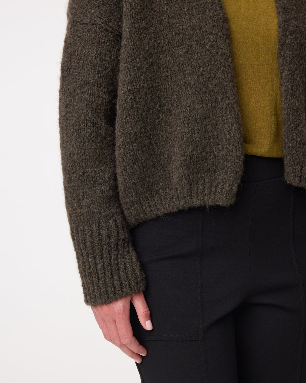 DARK GREEN BECKY CARDIGAN