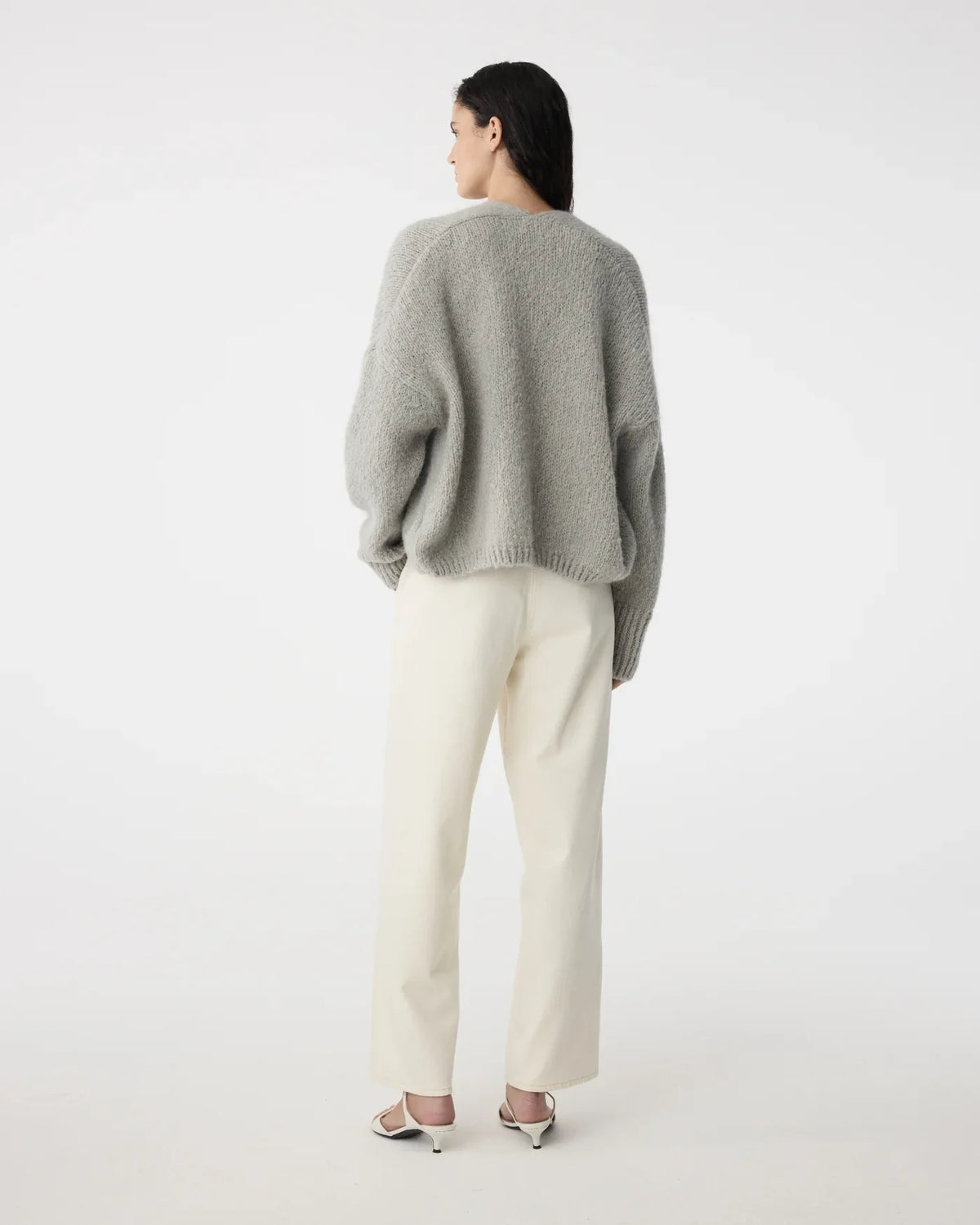 DUSTY GREY BECKY CARDIGAN