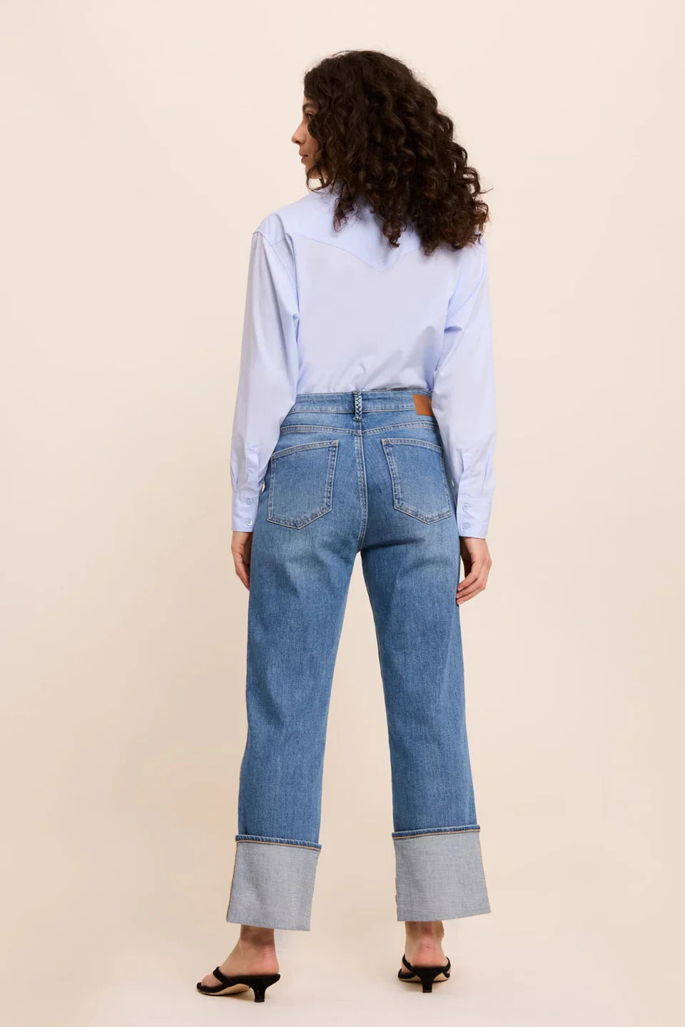 FIVE DENIM TURN UP JEANS