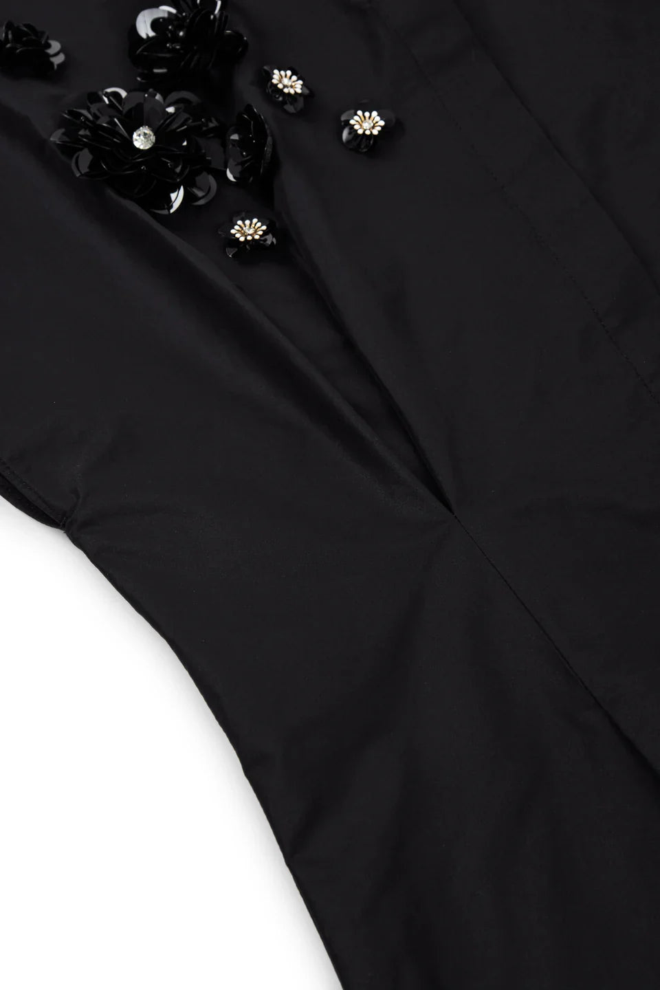 BLACK TAFFETA TOP