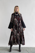 LONG RETRO DRAPE DRESS