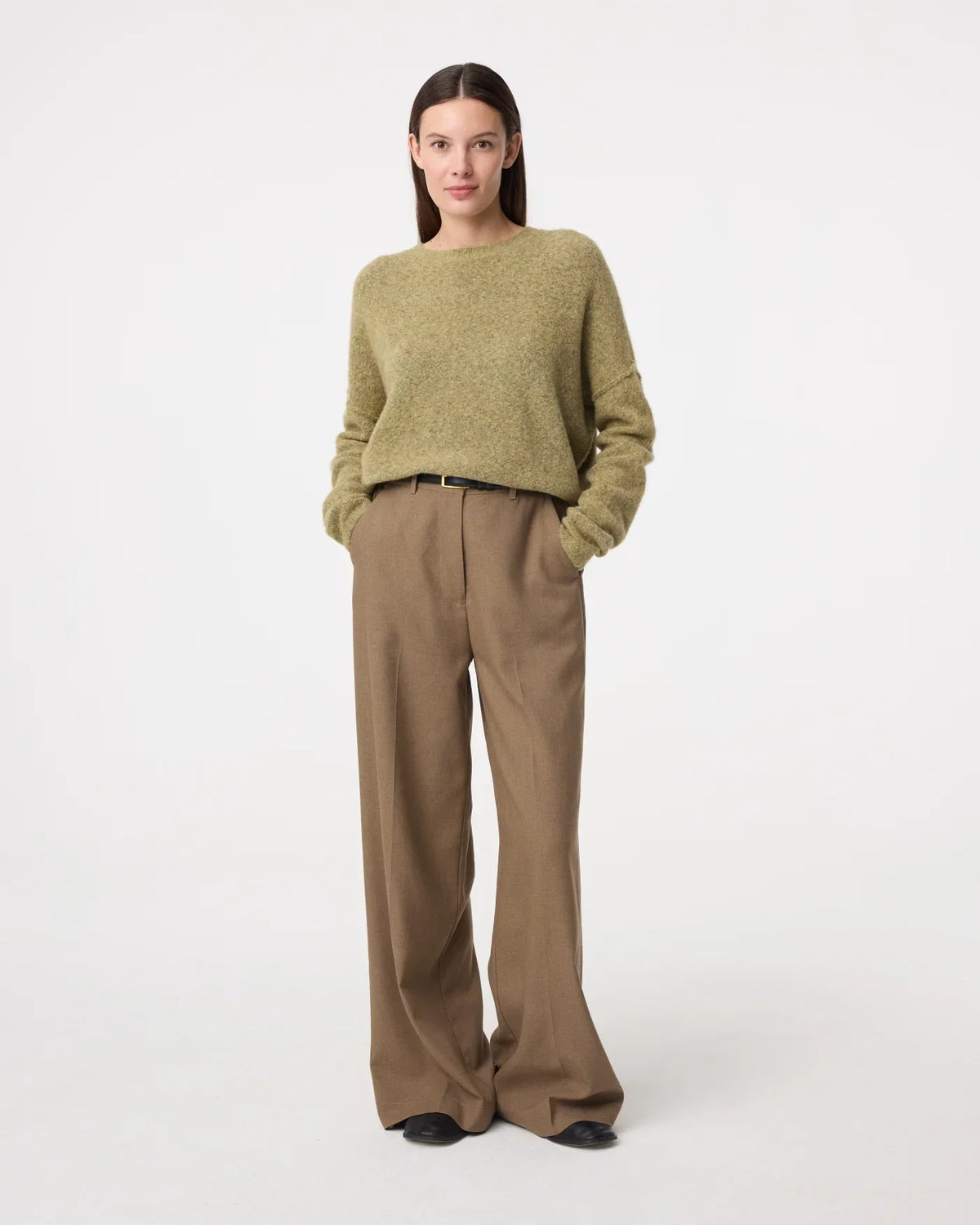 MOSS GREEN NINETTE SWEATER