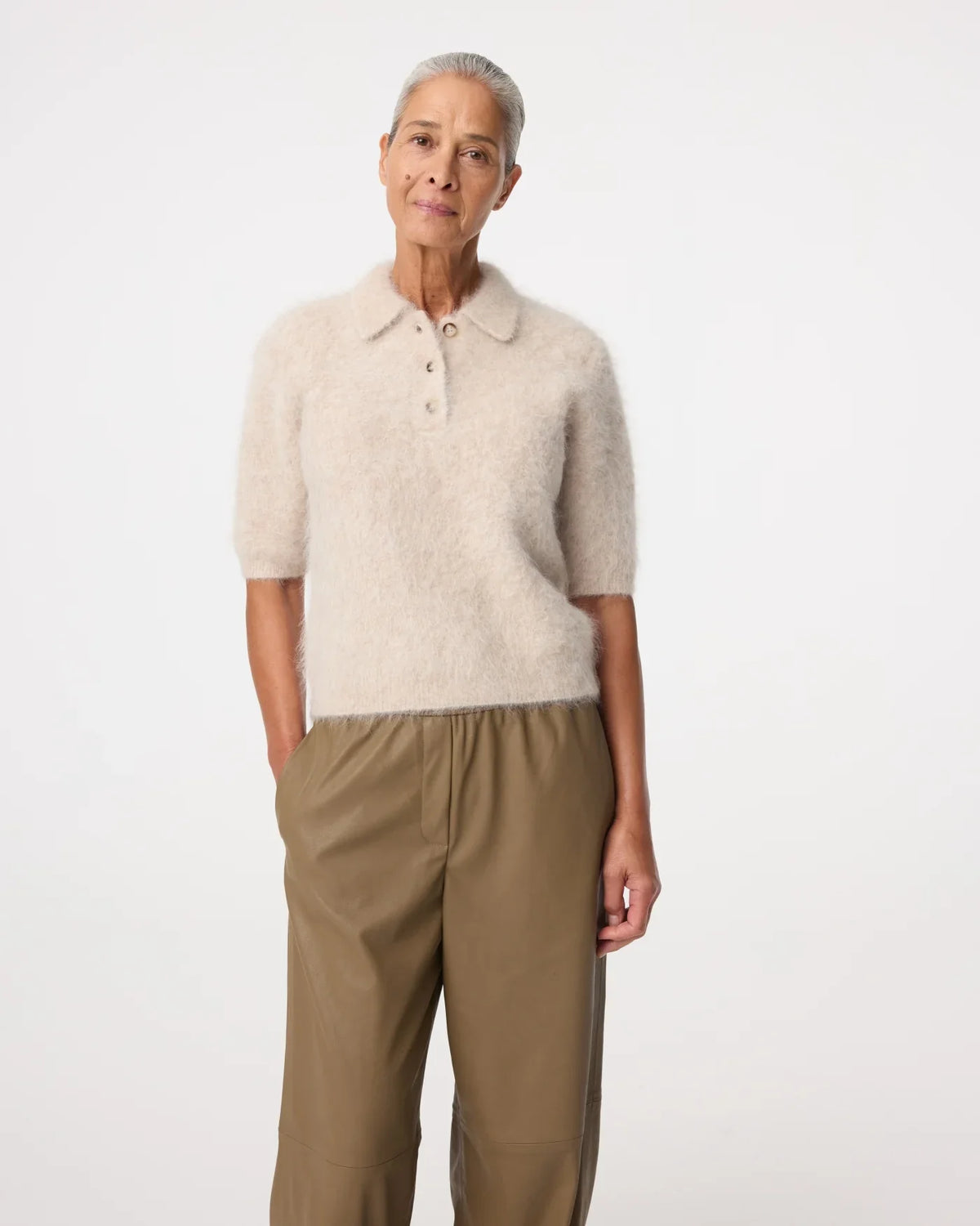 SHERMAN CREME FLUFFY KNIT