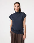 NAVY MIRRE TOP