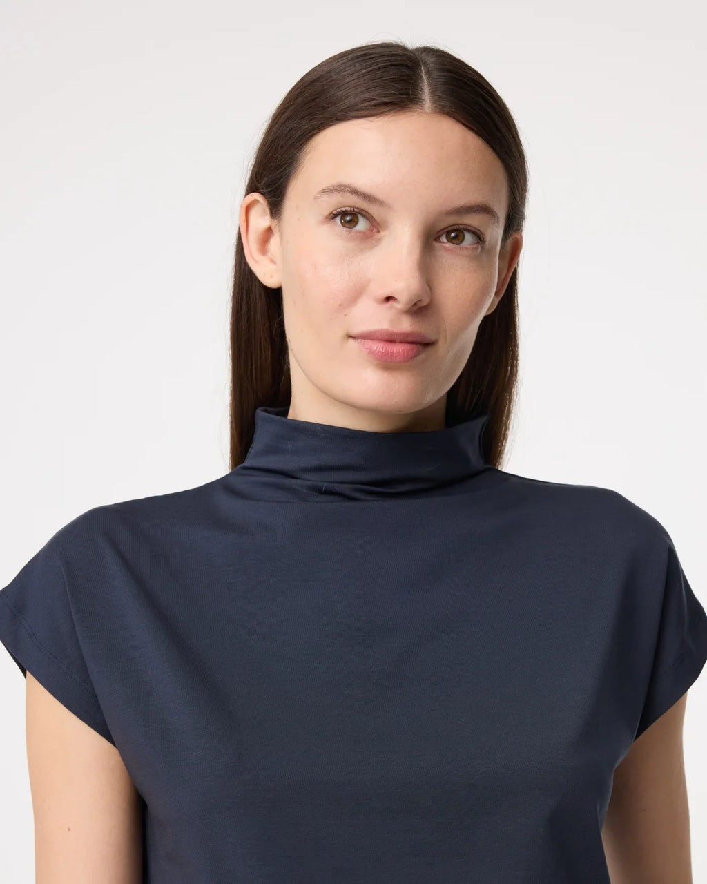 NAVY MIRRE TOP