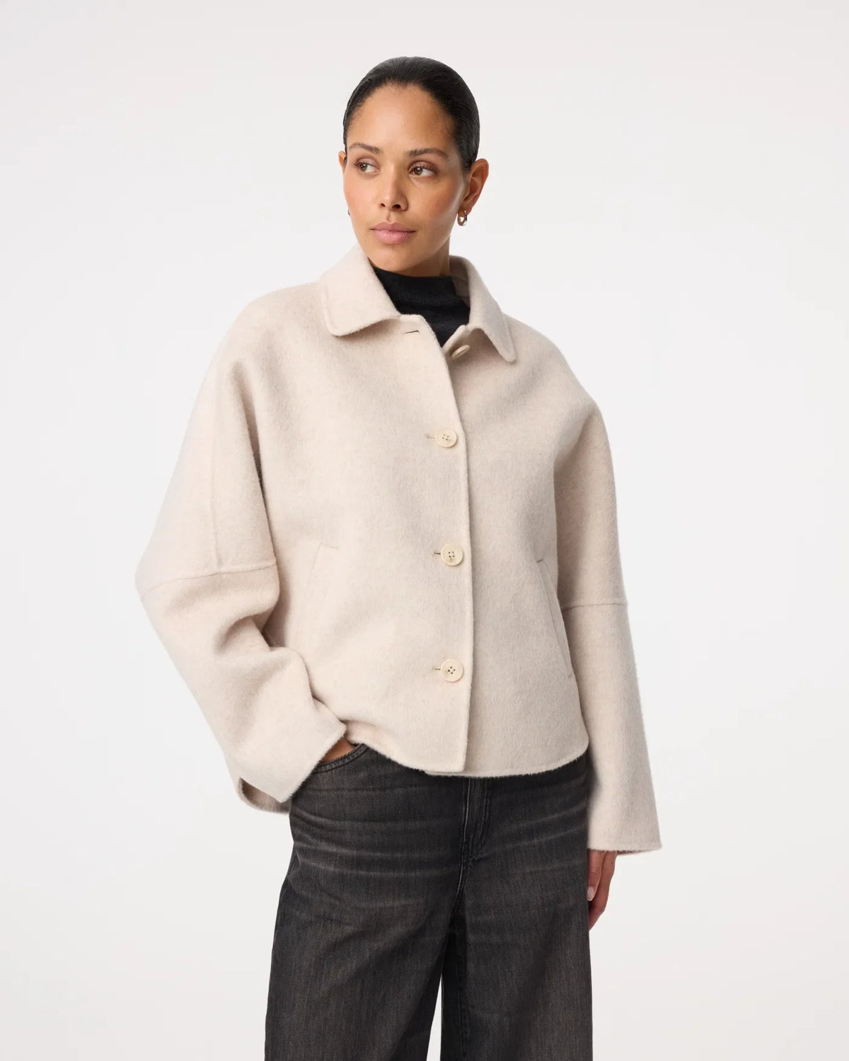 CREAM WOOL JACKET