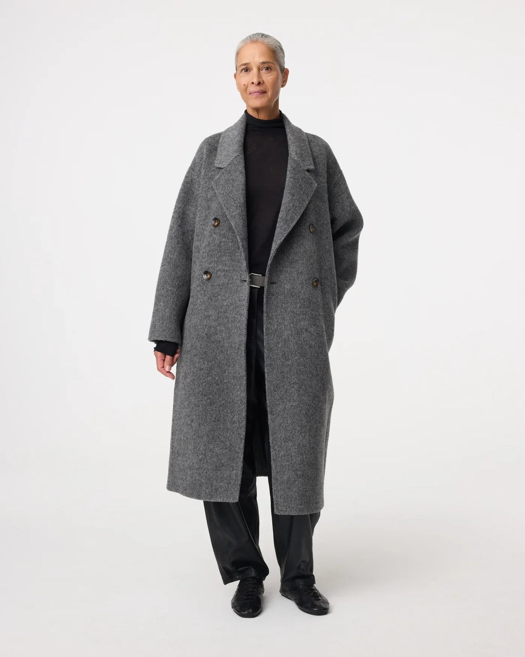 GREY FAREL WOOL COAT