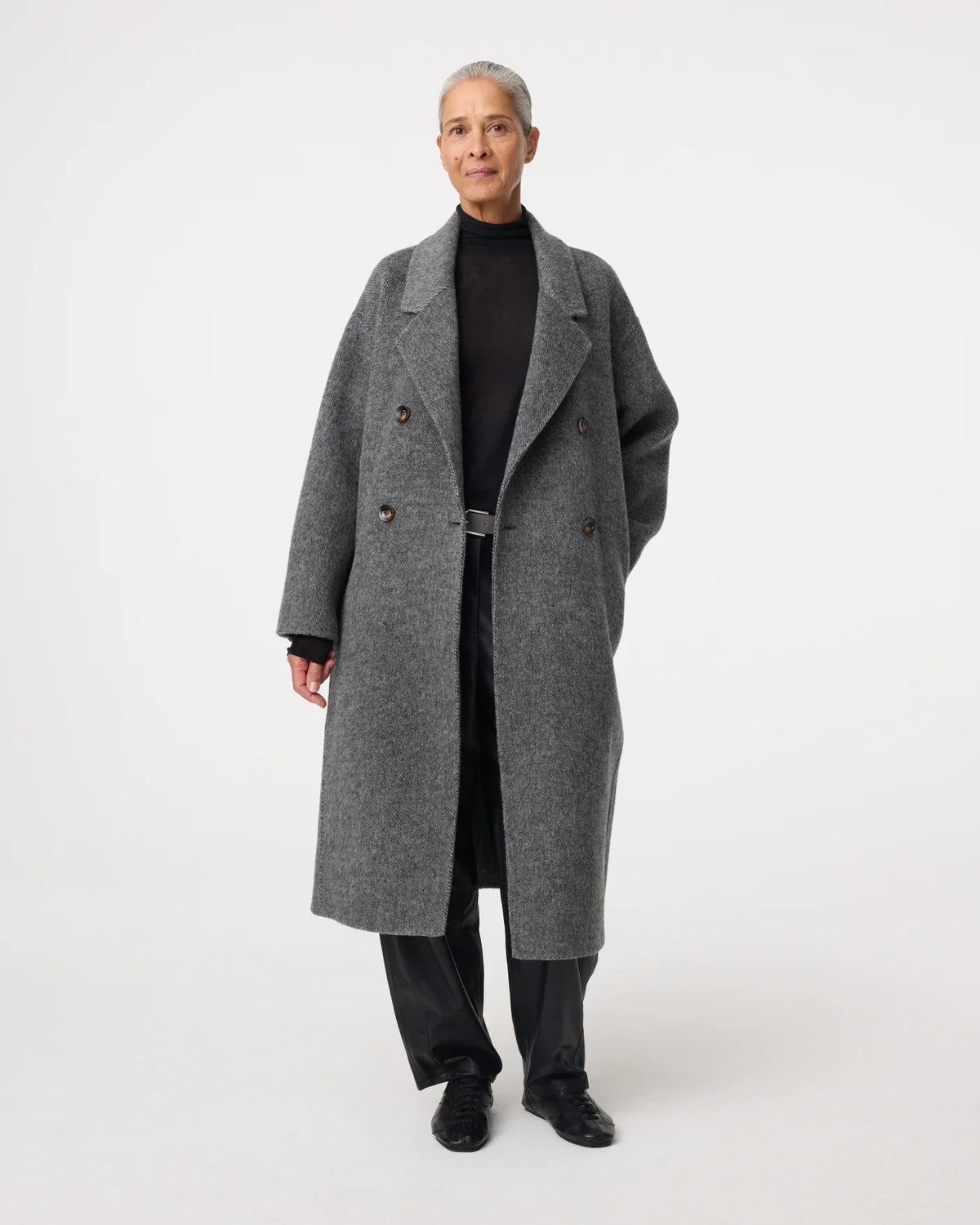 GREY FAREL WOOL COAT