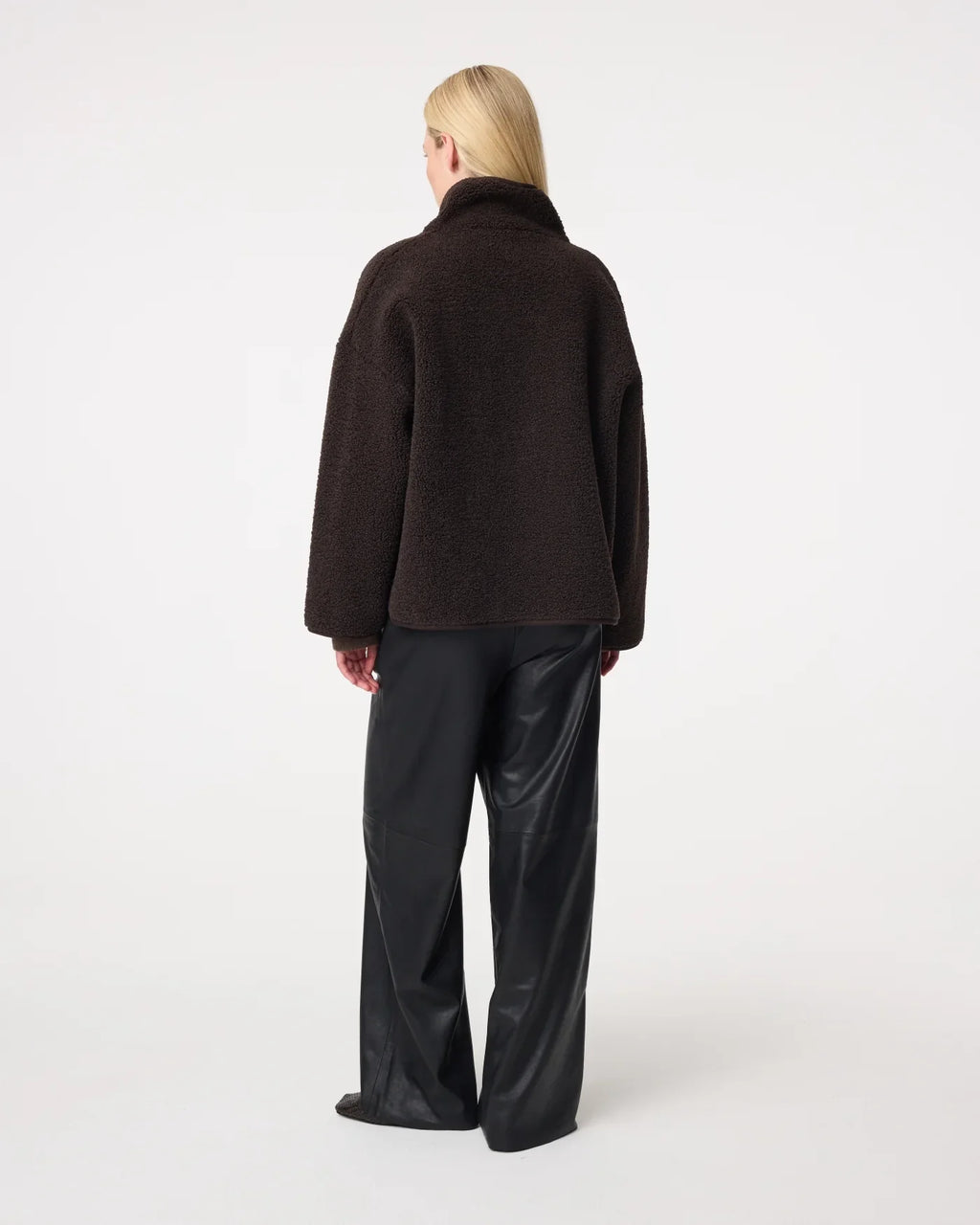 CHOCOLATE REVERSIBLE TEDDY JIL JACKET