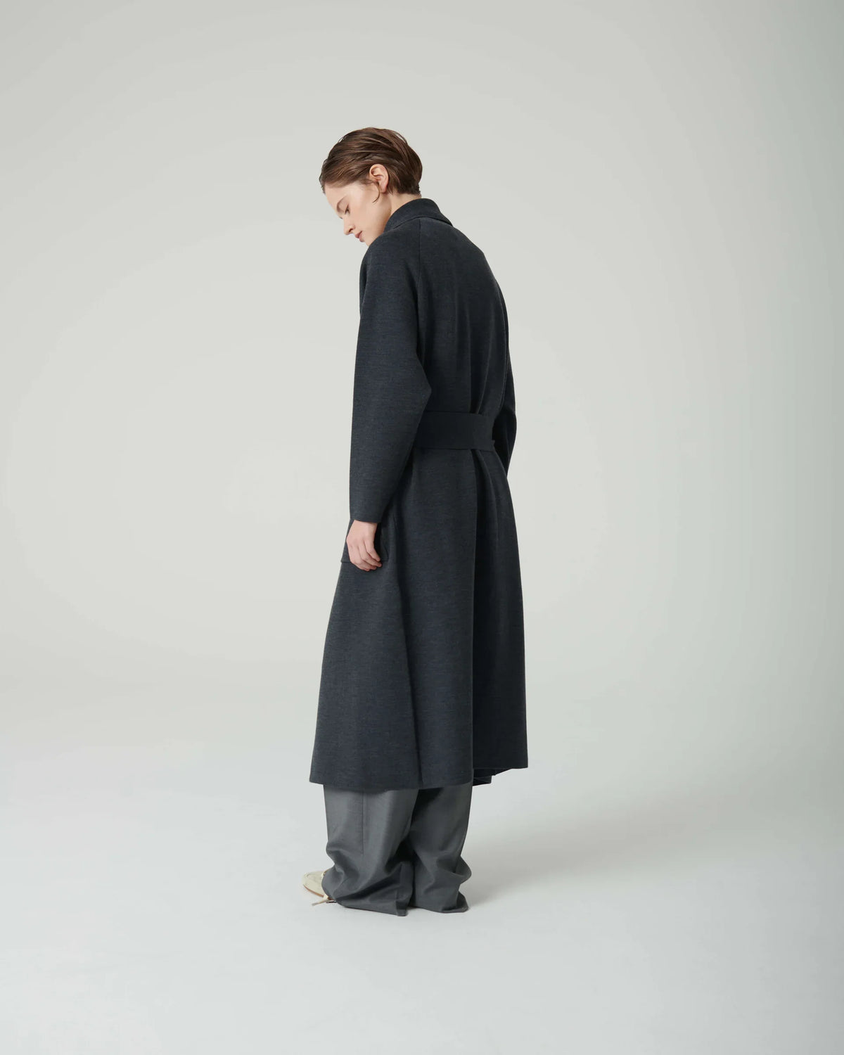 LONG GREY CARDIGAN