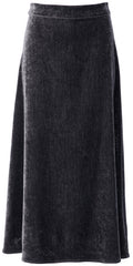 BROWN PIROUETTE A-LINE VELVET SKIRT