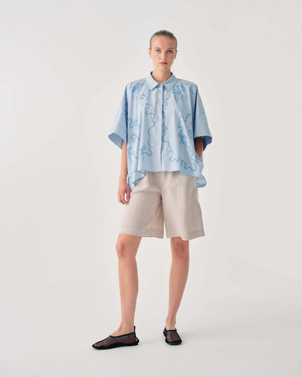 BLUE SEQUIN SHIRT