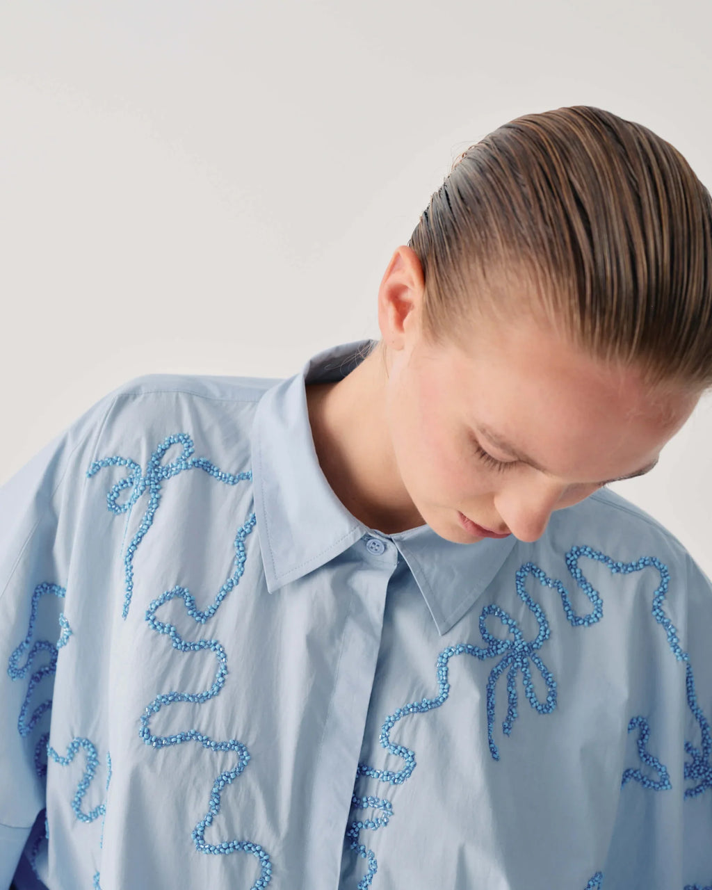 BLUE SEQUIN SHIRT