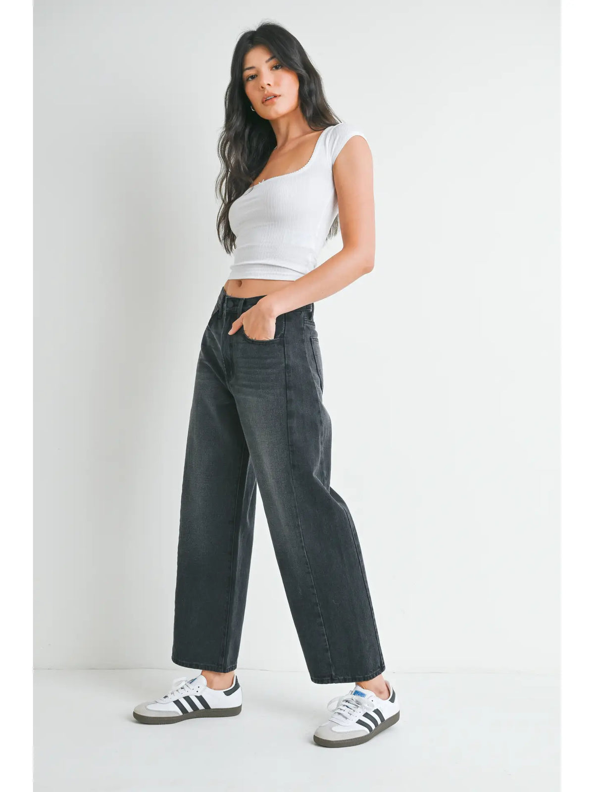 JBD DARK GREY TWISTED SEAM JEANS 471