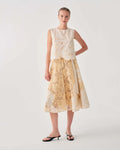 YELLOW EMBROIDERED SKIRT