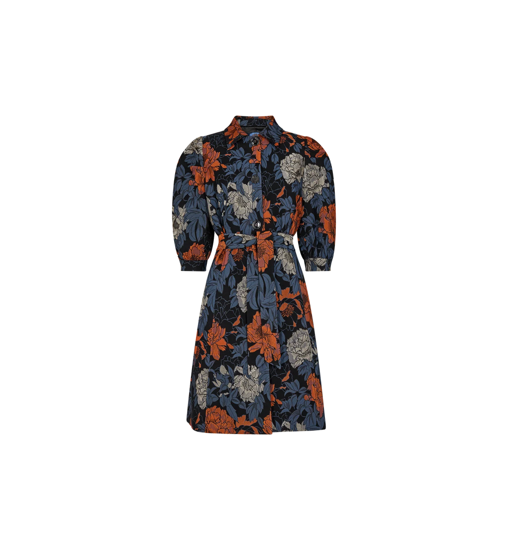 FLORAL JACQUARD DRESS