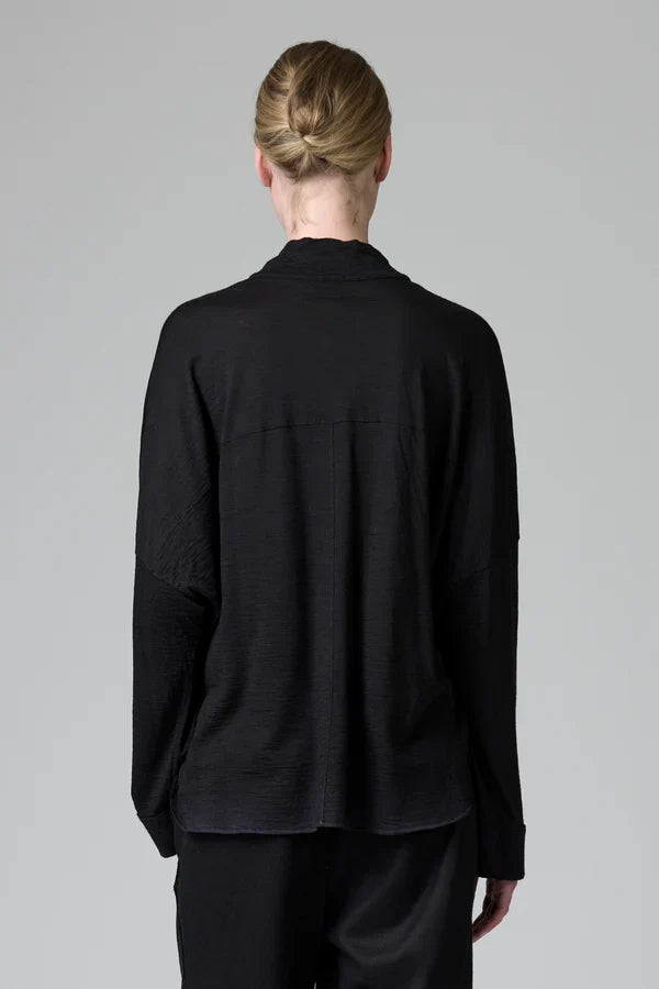 WOOL POLO SHIRT WITH WOOL INSERT