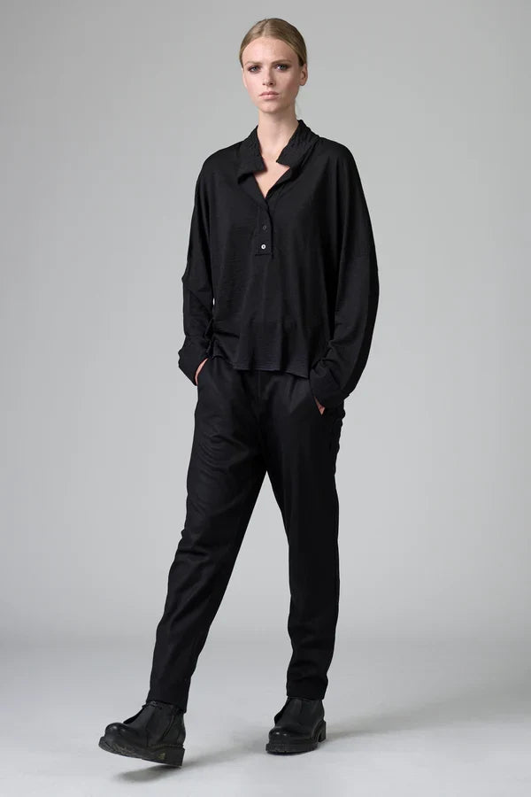 WOOL POLO SHIRT WITH WOOL INSERT
