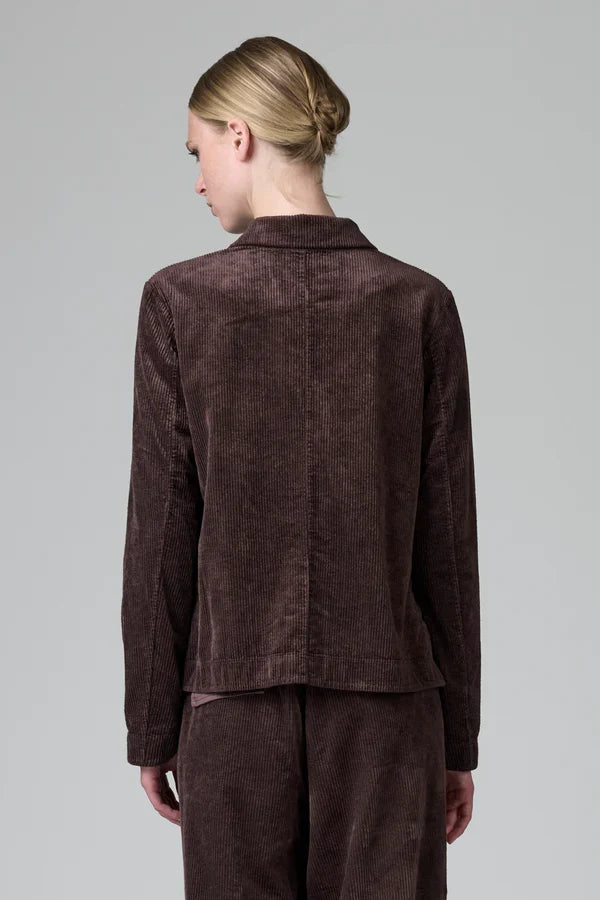 CHOCOLATE STRETCH CORD JACKET