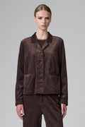 CHOCOLATE STRETCH CORD JACKET