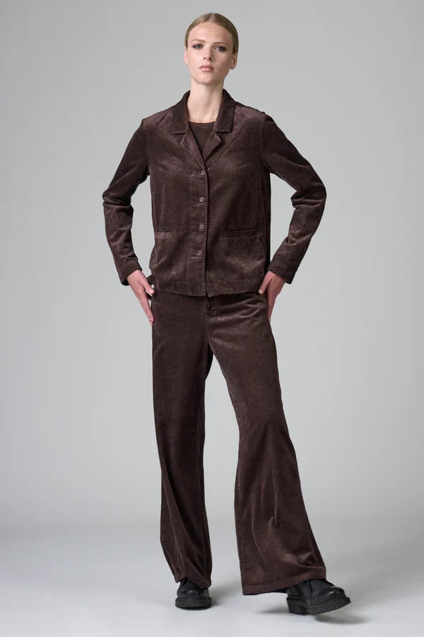CHOCOLATE STRETCH CORD JACKET