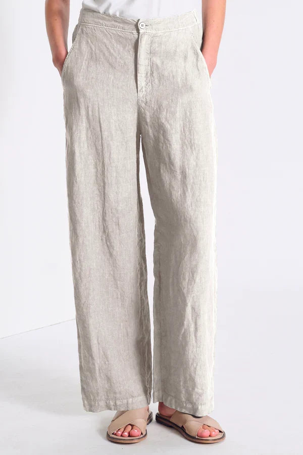 CHALK WIDE LINEN TROUSER