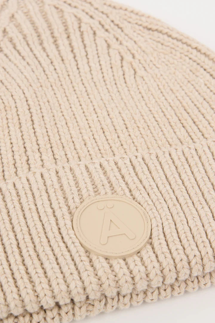 BEIGE COTTON BEANIE