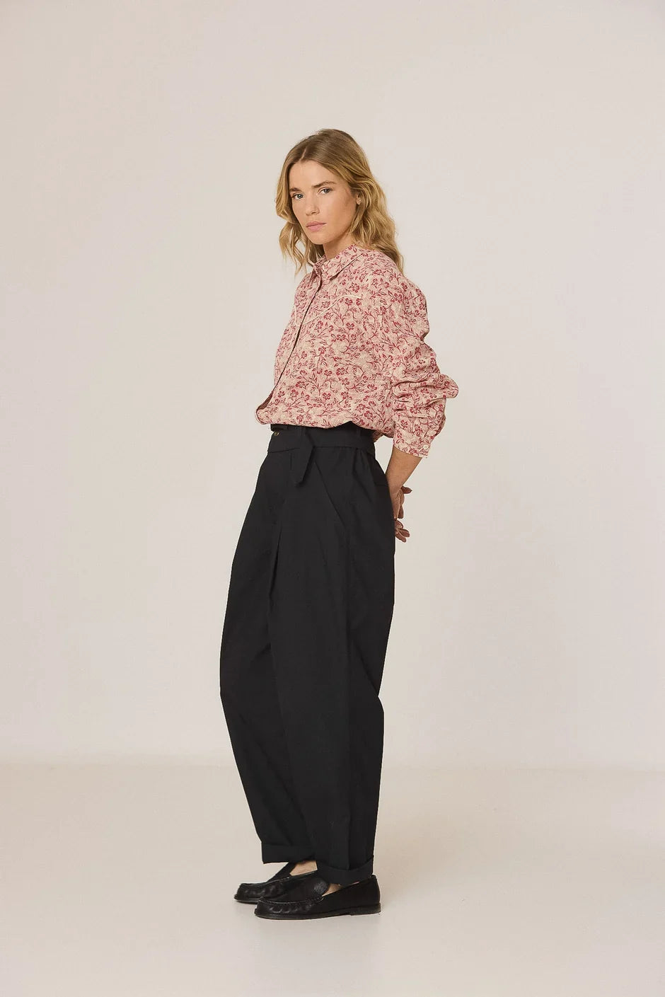 INDI AND COLD RED PATTERN WESTERN STYLE SHIRT
