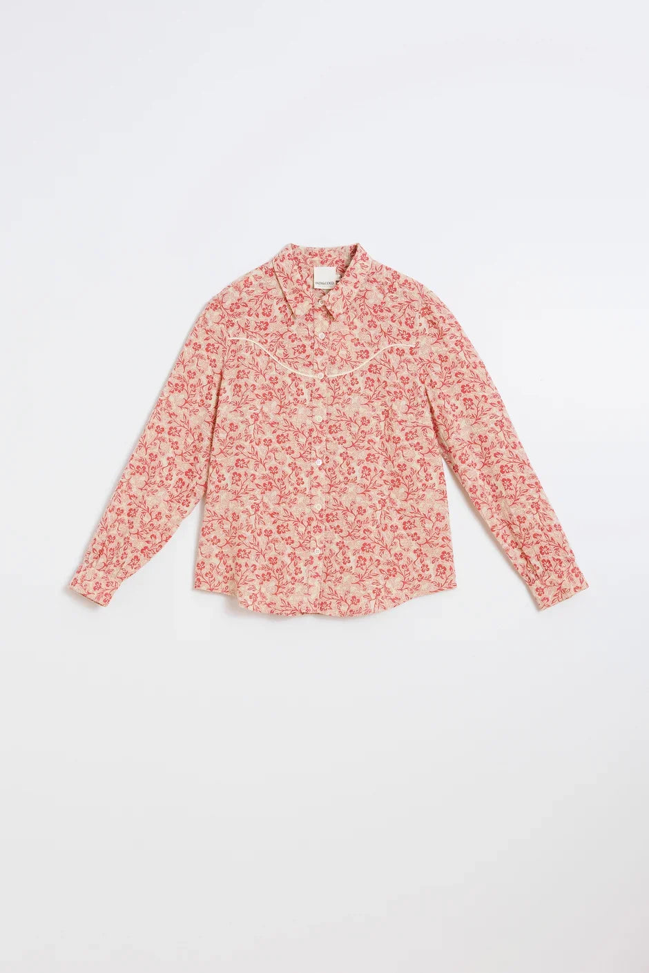 INDI AND COLD RED PATTERN WESTERN STYLE SHIRT