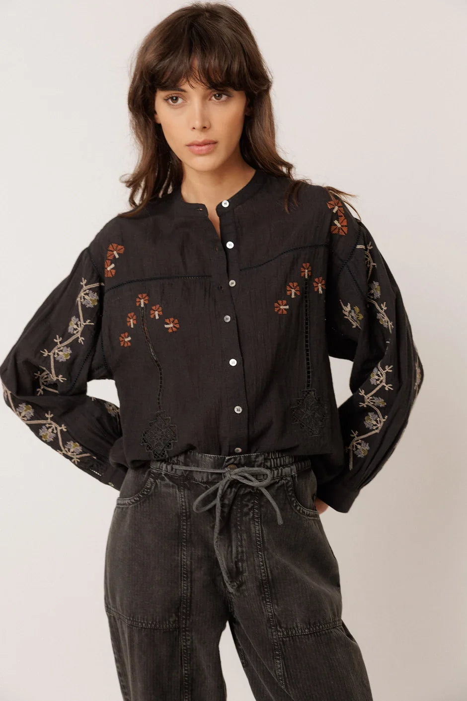 INDI AND COLD EMBROIDERED SHIRT