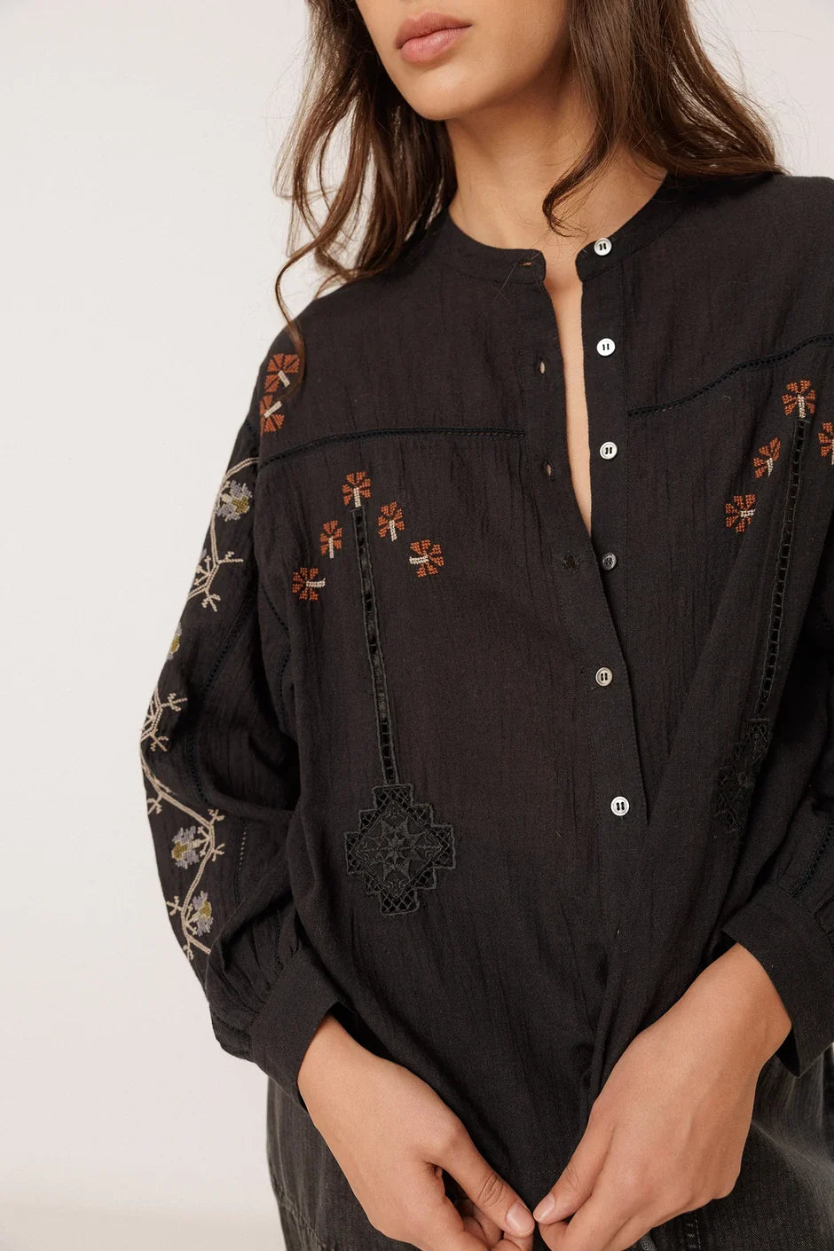 INDI AND COLD EMBROIDERED SHIRT