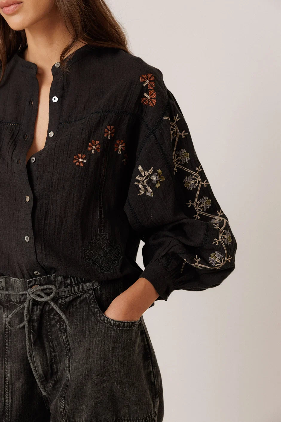 INDI AND COLD EMBROIDERED SHIRT