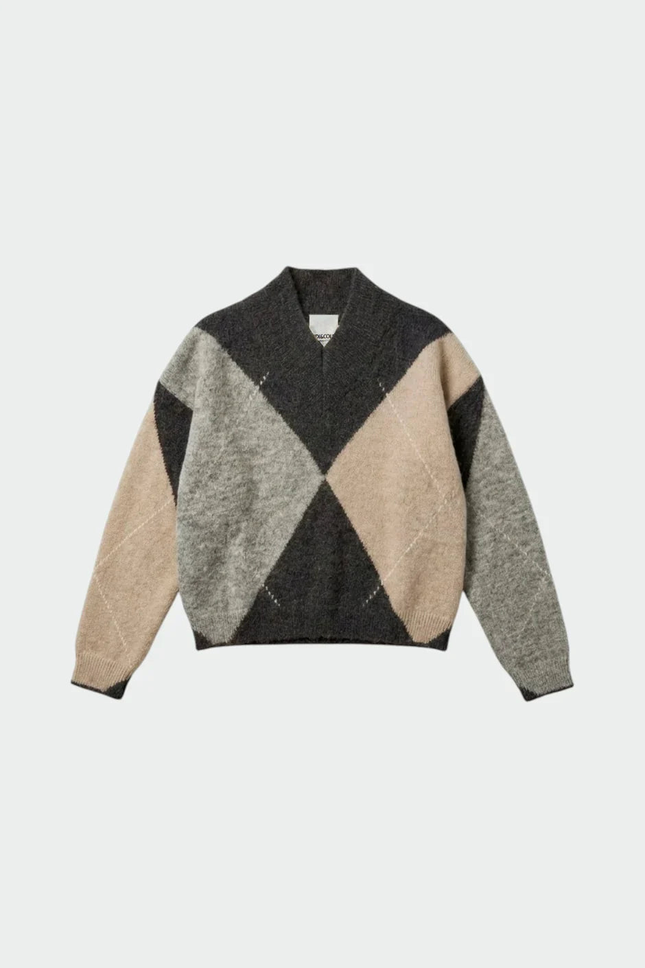 INDI AND COLD GREY DIAMOND KNIT
