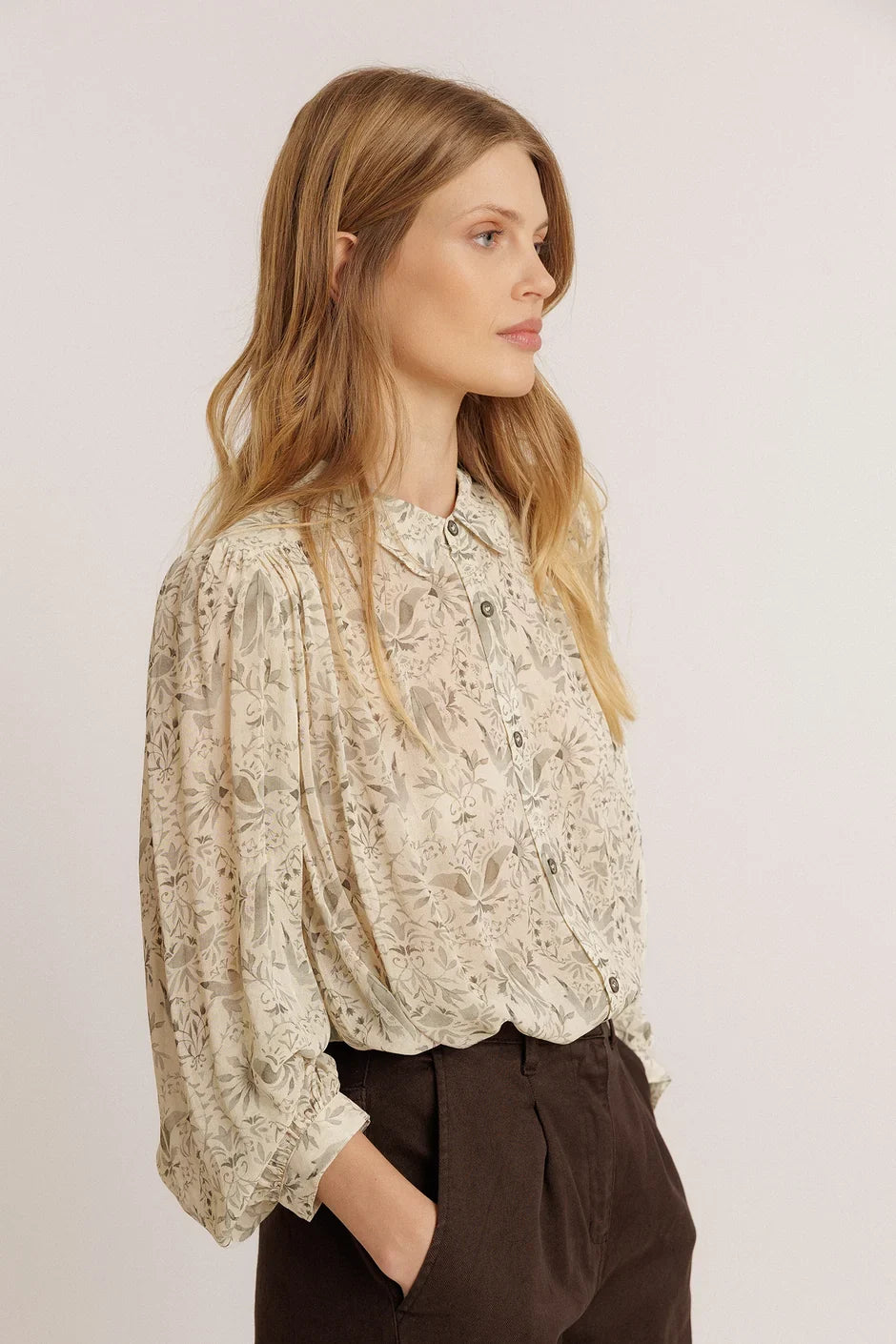 INDI AND COLD RETRO PRINT BLOUSE