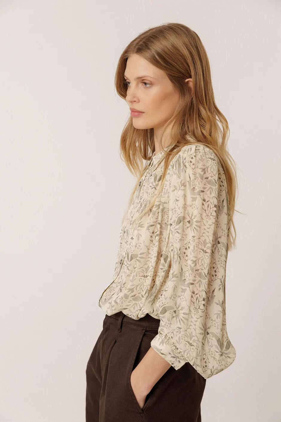 INDI AND COLD RETRO PRINT BLOUSE