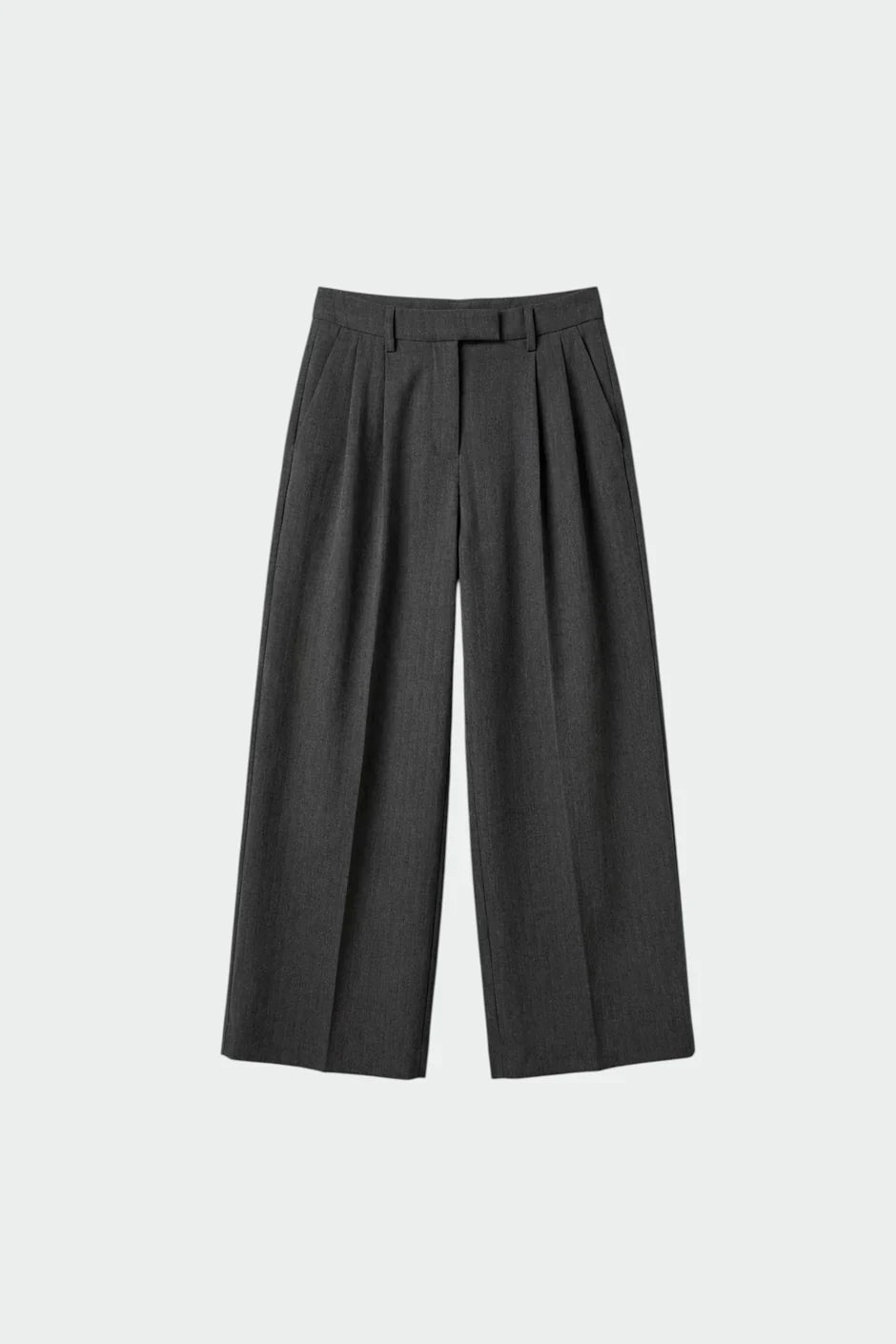 INDI AND COLD GREY PLEAT FRONT TROUSER