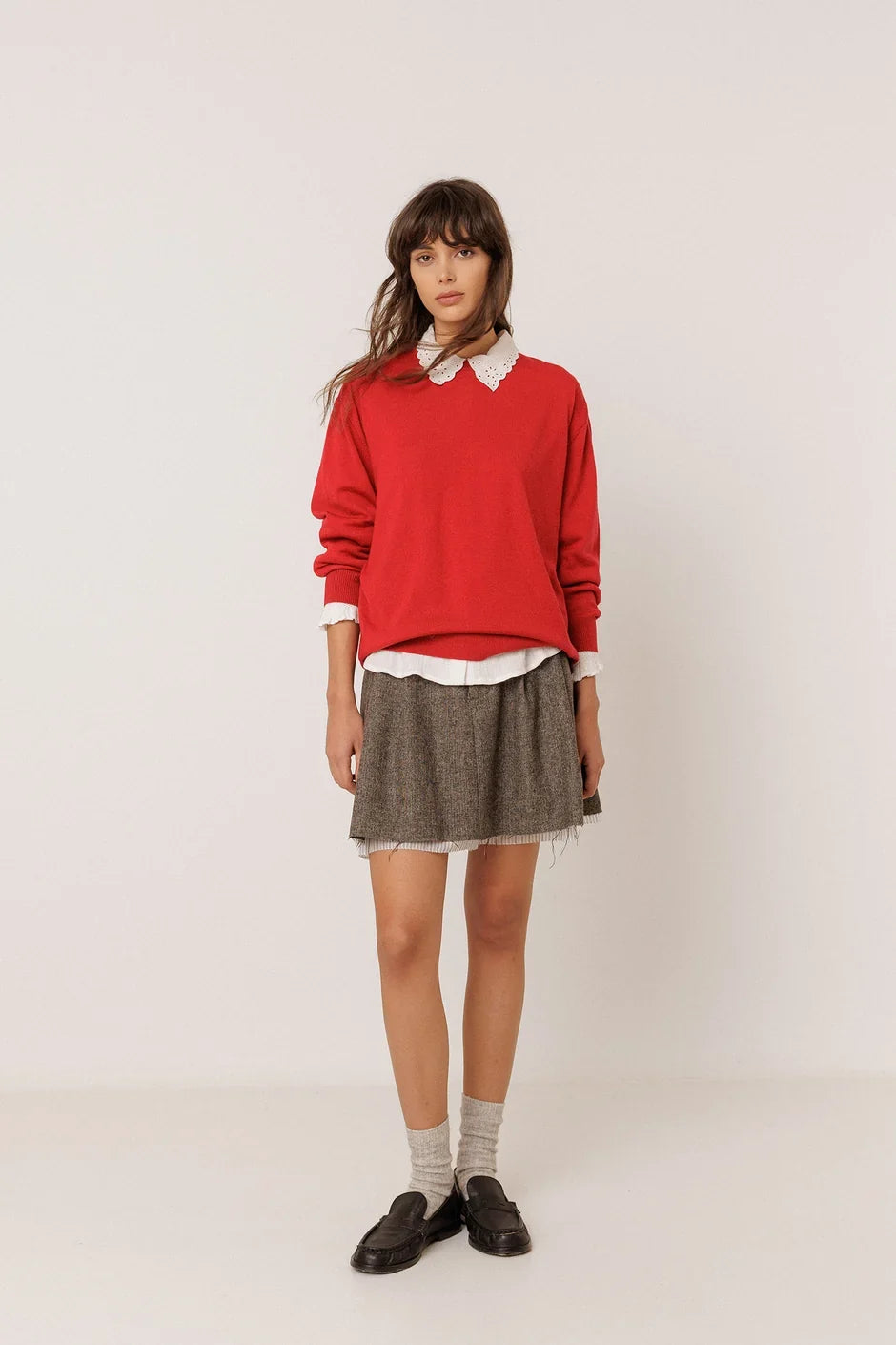 INDI AND COLD RED MERINO SWEATER