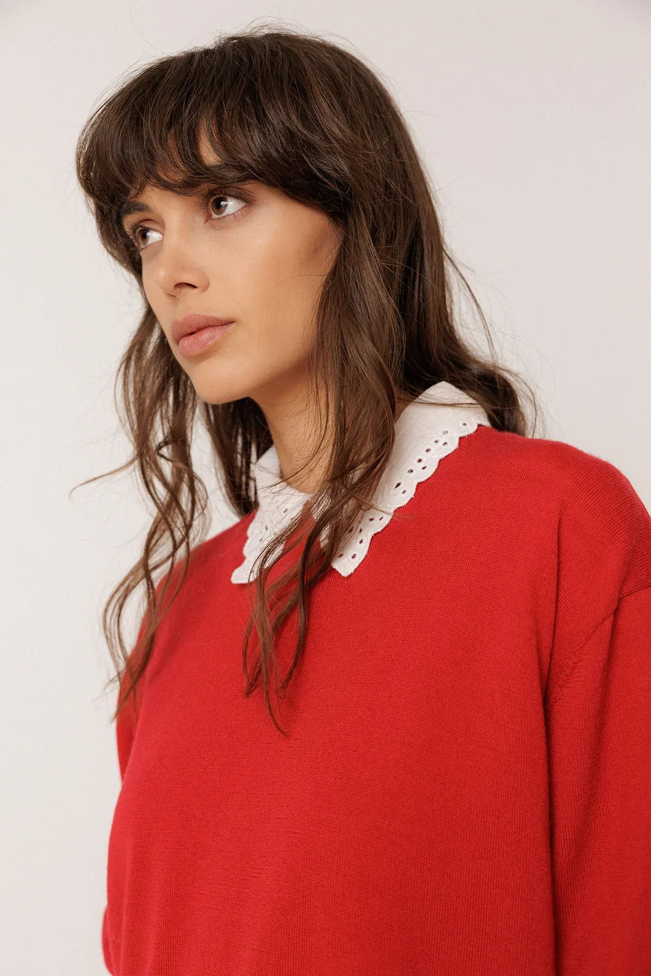 INDI AND COLD RED MERINO SWEATER
