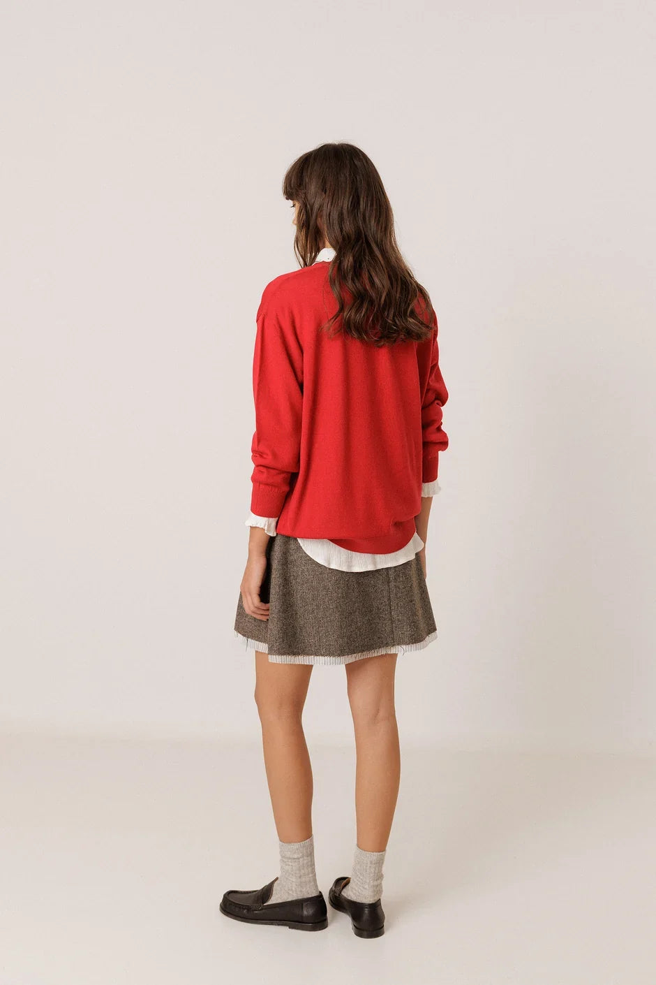 INDI AND COLD RED MERINO SWEATER